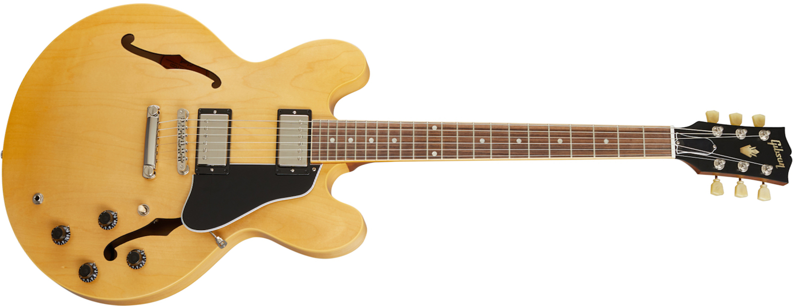 Gibson Es-335 Satin Modern 2020 Hh Ht Rw - Satin Vintage Natural - Semi-Hollow E-Gitarre - Main picture