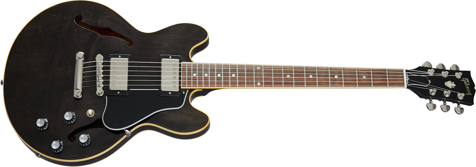 Gibson Es-339 Modern 2020 2h Ht Rw - Trans Ebony - Semi-Hollow E-Gitarre - Main picture
