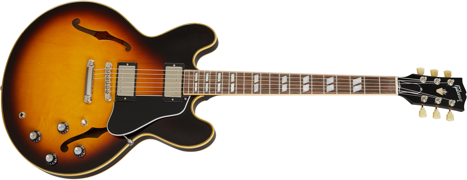 Gibson Es-345 Original 2020 2h Ht Rw - Vintage Burst - Semi-Hollow E-Gitarre - Main picture
