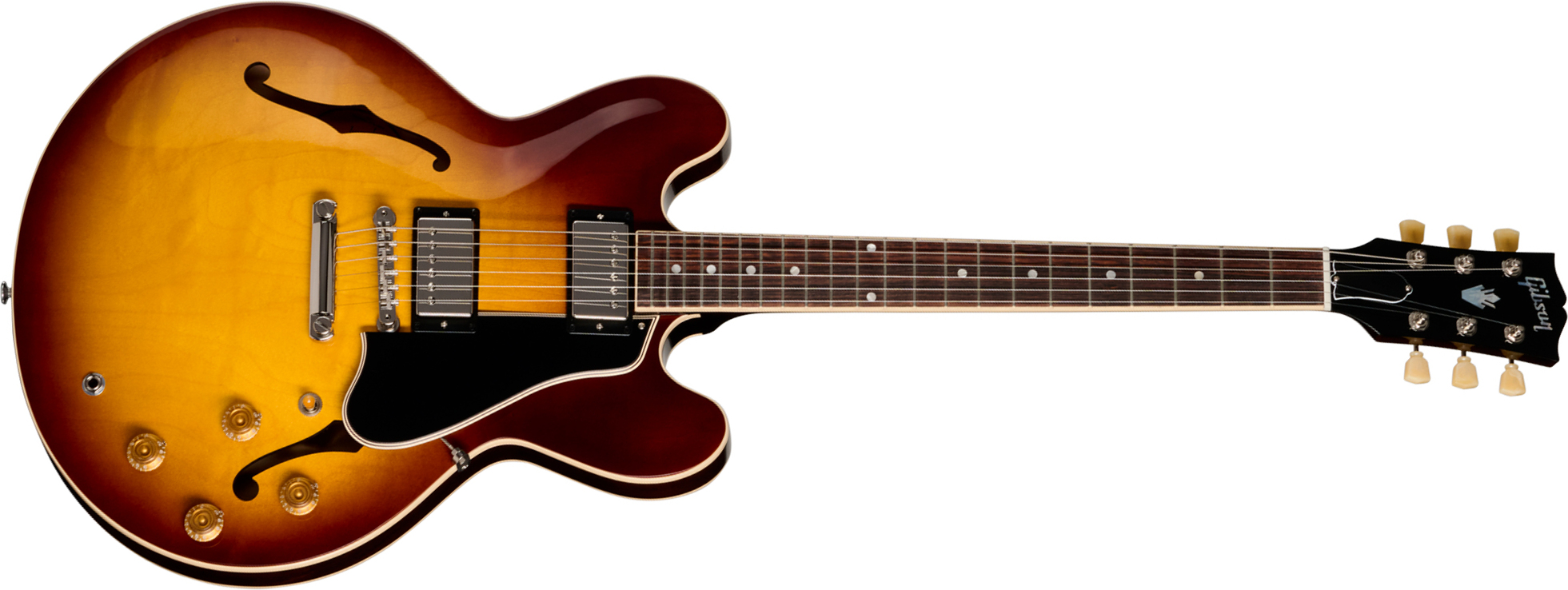 Gibson Es335 50s Usa 2h Ht Rw - Vintage Tobacco Burst - Semi-Hollow E-Gitarre - Main picture