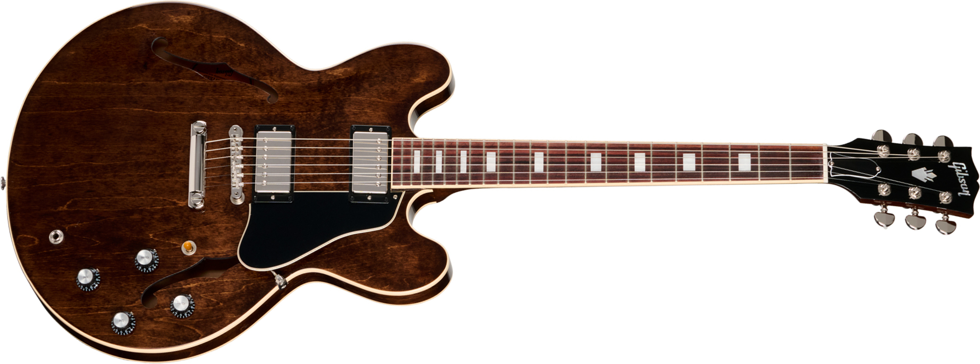 Gibson Es335 60s Usa 2h Ht Rw - Dark Walnut - Semi-Hollow E-Gitarre - Main picture