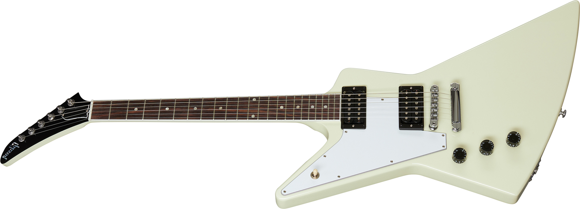 Gibson Explorer 70s Original Gaucher Hh Ht Rw - Classic White - E-Gitarre für Linkshänder - Main picture