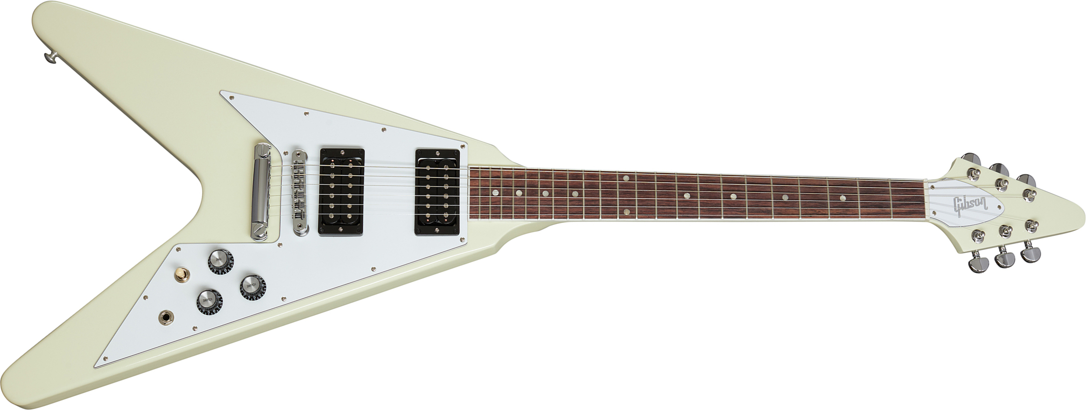 Gibson Flying V 70s Original 2h Ht Rw - Classic White - Retro-Rock-E-Gitarre - Main picture