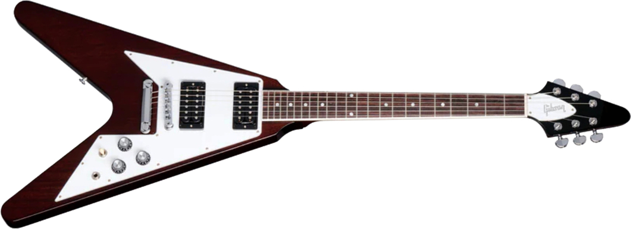 Gibson Flying V 70s Original 2h Ht Rw - Dark Walnut - E-Gitarre aus Metall - Main picture