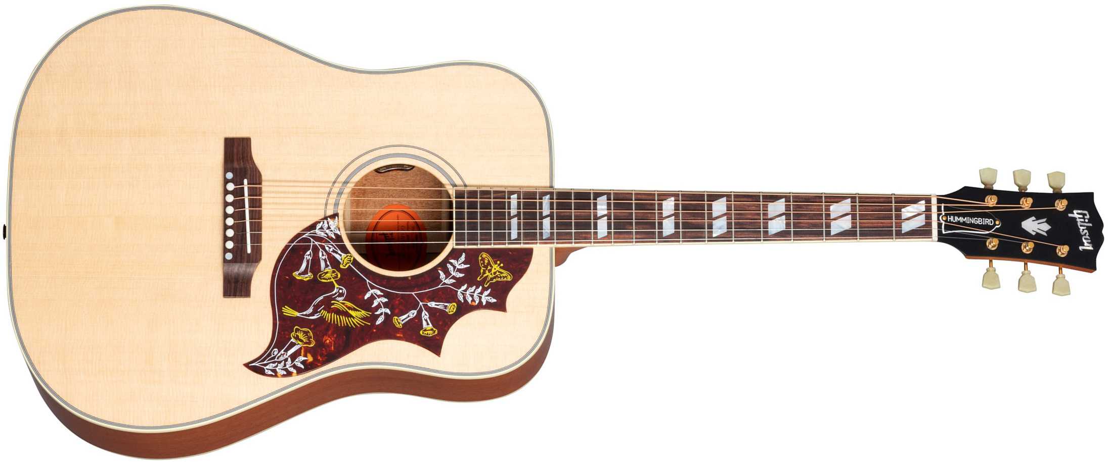Gibson Hummingbird Faded Original Dreadnought Epicea Acajou Rw - Antique Natural - Westerngitarre & electro - Main picture
