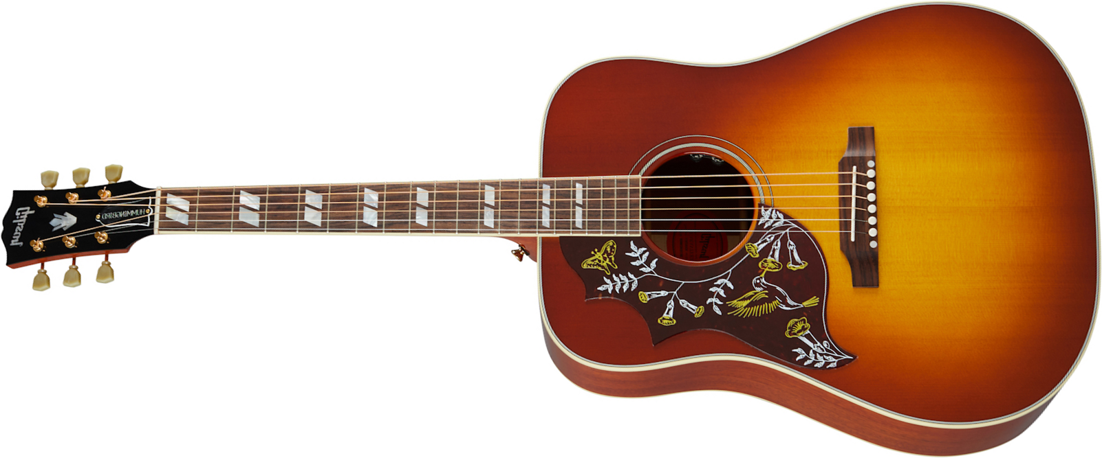 Gibson Hummingbird Lh Original 2020 Dreadnought Gaucher Epicea Acajou Rw - Heritage Cherry Sunburst - Elektroakustische Gitarre - Main picture