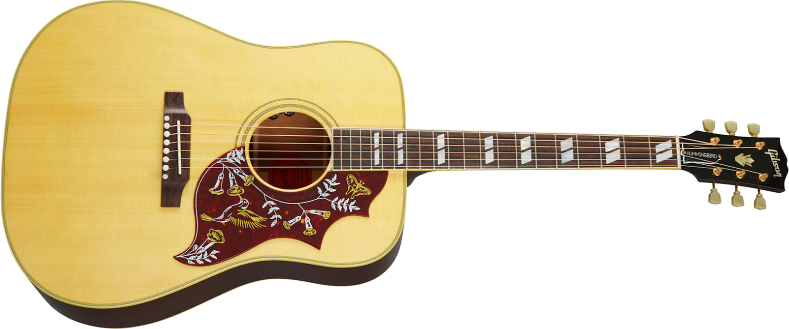 Gibson Hummingbird Original 2020 Dreadnought Epicea Acajou Rw - Antique Natural - Elektroakustische Gitarre - Main picture