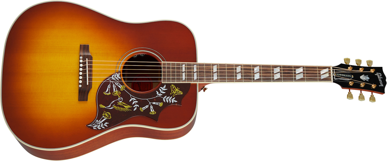 Gibson Hummingbird Original 2020 Dreadnought Epicea Acajou Rw - Heritage Cherry Sunburst - Elektroakustische Gitarre - Main picture