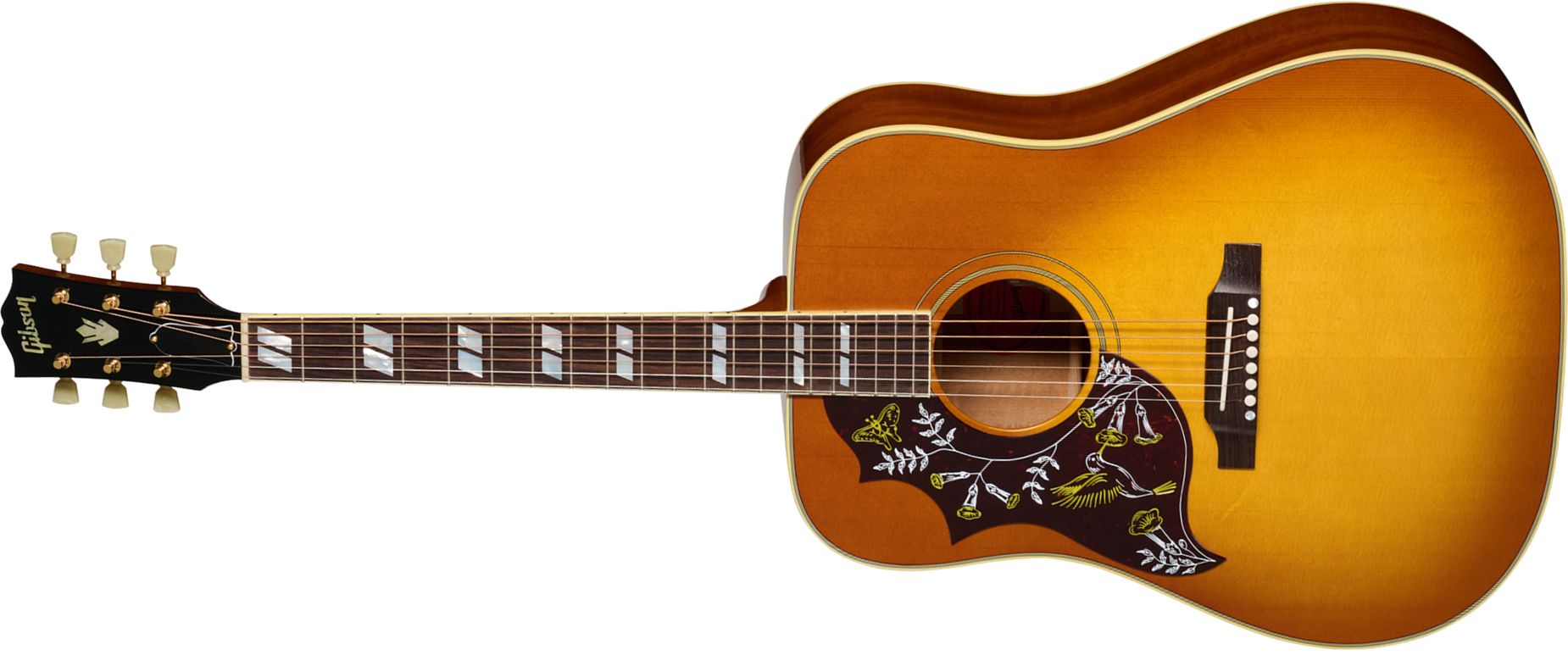 Gibson Hummingbird Original Lh (baggs Hifi Dna) Dreadnought Gaucher Epicea Acajou Rw - Heritage Cherry Sunburst - Linkshändige Folkgitarre - Main pict