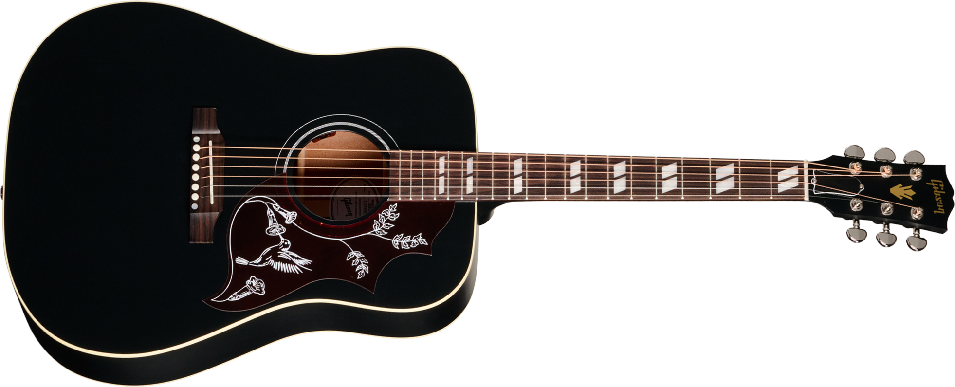 Gibson Hummingbird Special Modern Dreadnought Cbd Epicea Acajou Rw - Satin Ebony - Folk-Gitarre - Main picture