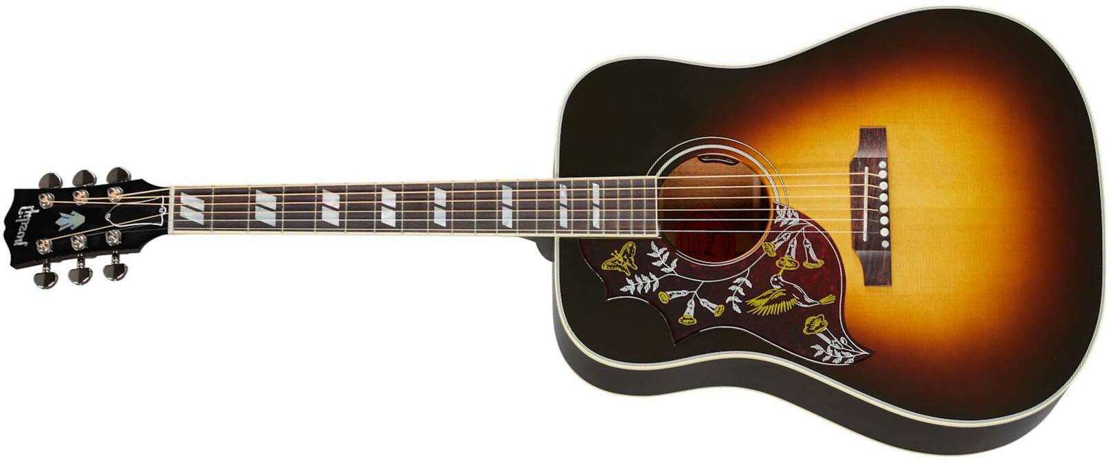 Gibson Hummingbird Standard Modern Lh Dreadnought Gaucher Epicea Acajou Rw - Vintage Sunburst - Linkshändige Folkgitarre - Main picture