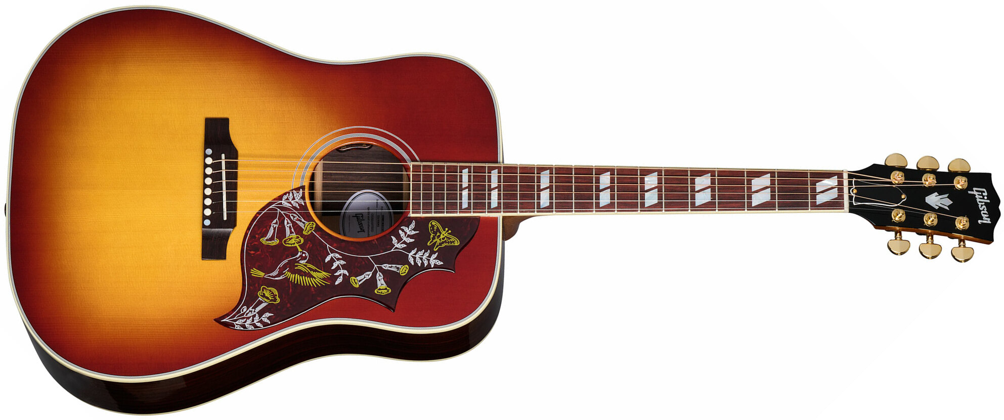 Gibson Hummingbird Standard Rosewood Dreadnought Epicea Acajou Rw - Rosewood Burst - Elektroakustische Gitarre - Main picture