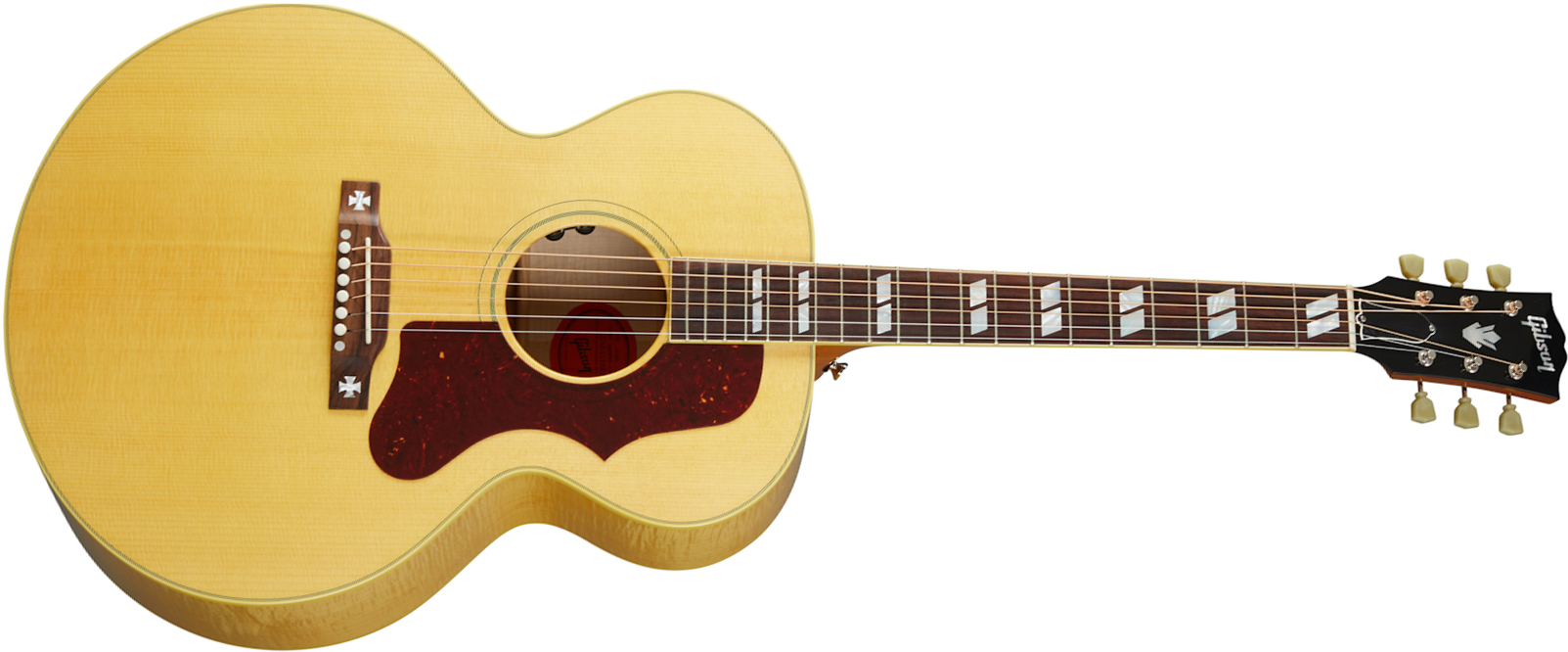 Gibson J-185 Original 2020 Jumbo Epicea Erable Rw - Antique Natural - Elektroakustische Gitarre - Main picture