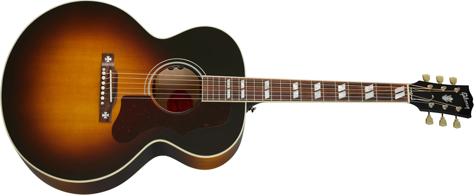 Gibson J-185 Original 2020 Jumbo Epicea Erable Rw - Vintage Sunburst - Elektroakustische Gitarre - Main picture