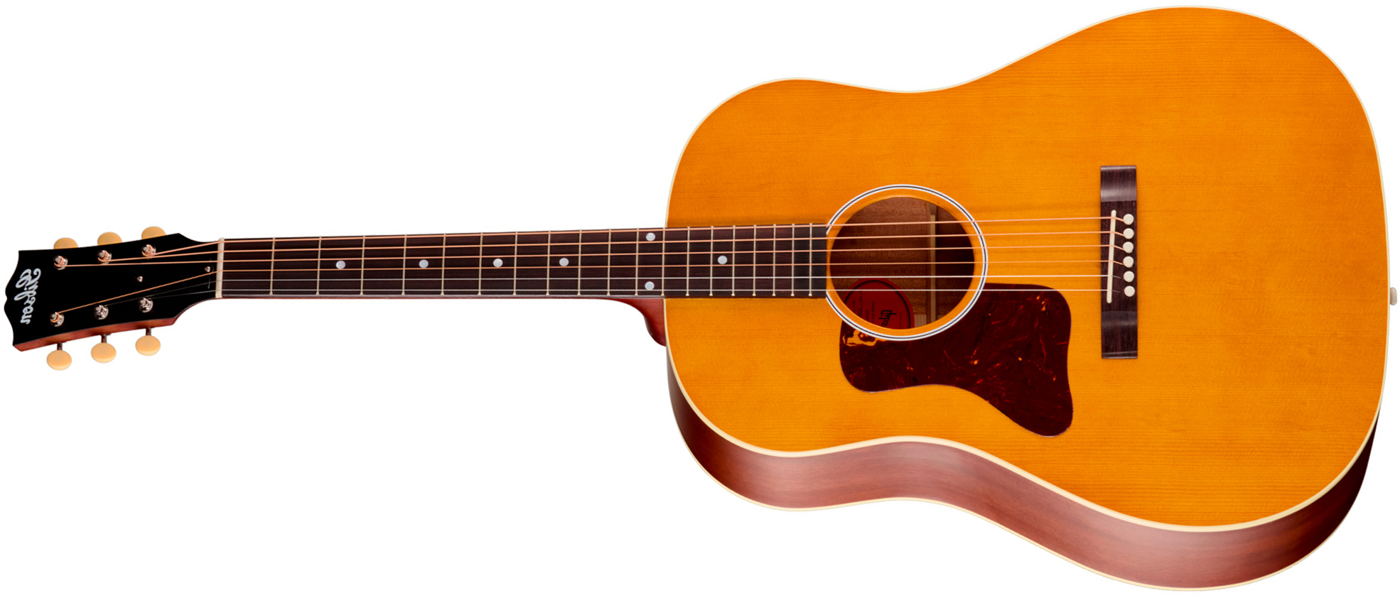 Gibson J45 Century 12-fret Lh Dreadnought Shsc Gaucher Epicea Acajou Rw - Vintage Amber Satin - Folk-Gitarre - Main picture
