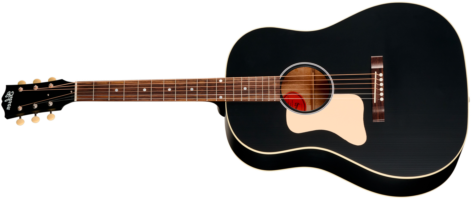 Gibson J45 Century 12-fret Lh Dreadnought Shsc Gaucher Epicea Acajou Rw - Ebony Satin - Folk-Gitarre - Main picture