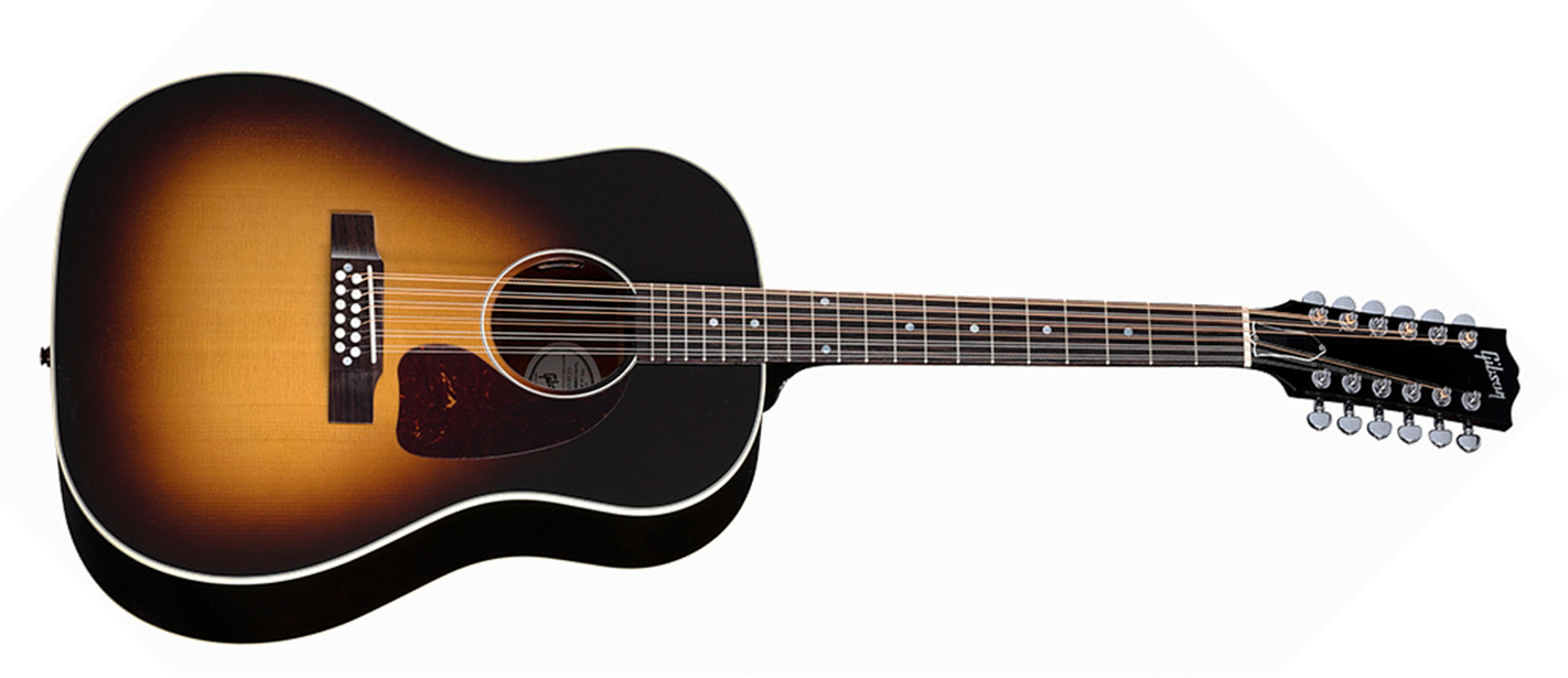 Gibson J45 Standard 12-string (baggs Hifi Dna) Dreadnought 12c Epicea Acajou Rw - Vintage Sunburst - Folk-Gitarre - Main picture