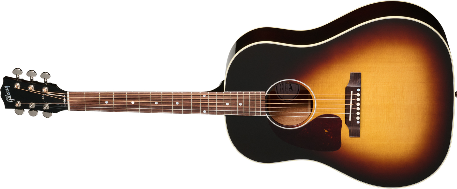Gibson J45 Standard Lh (baggs Hifi Dna) Dreadnought Gaucher Epicea Acajou Rw - Vintage Sunburst - Folk-Gitarre - Main picture