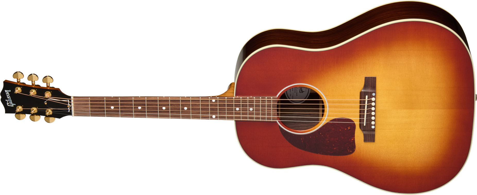 Gibson J45 Standard Rosewood Lh (baggs Hifi Dna) Dreadnought Gaucher Epicea Palissandre Rw - Rosewood Burst - Folk-Gitarre - Main picture