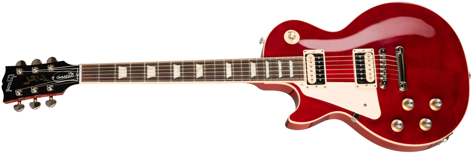Gibson Les Paul Classic Lh Modern Gaucher 2h Ht Rw - Trans Cherry - E-Gitarre für Linkshänder - Main picture