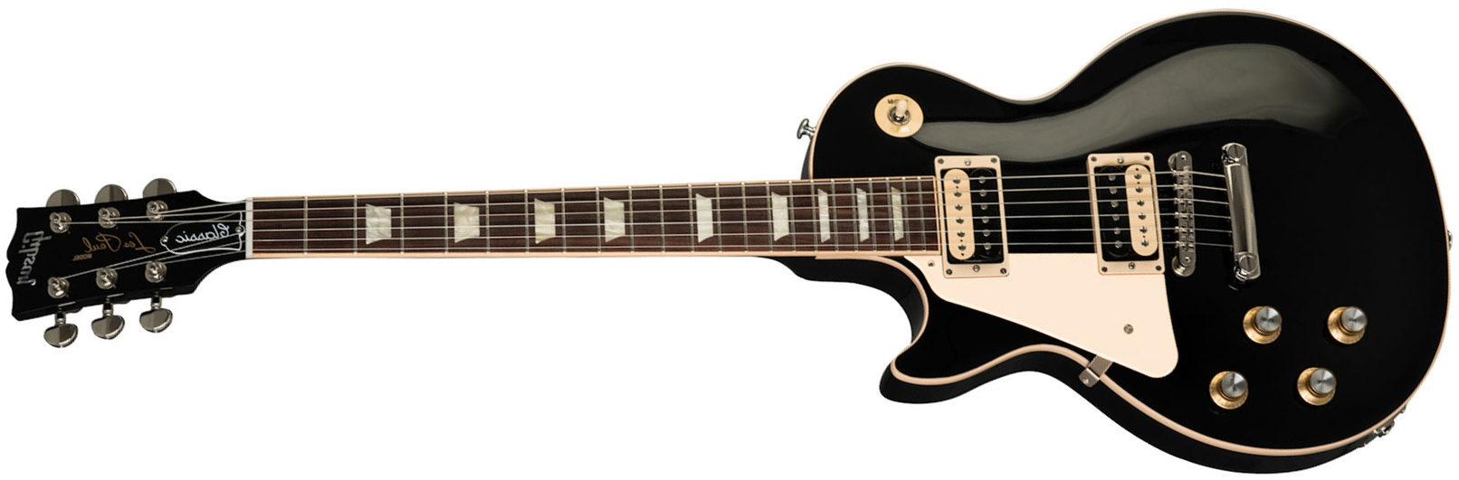 Gibson Les Paul Classic Modern Gaucher 2h Ht Rw - Ebony - E-Gitarre für Linkshänder - Main picture