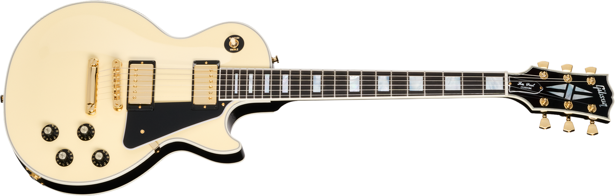 Gibson Les Paul Custom 70s 2h Ht Eb - Buttercream Top - Single-Cut-E-Gitarre - Main picture