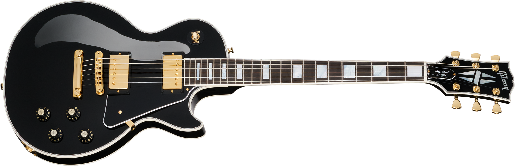 Gibson Les Paul Custom 70s 2h Ht Eb - Ebony - Single-Cut-E-Gitarre - Main picture