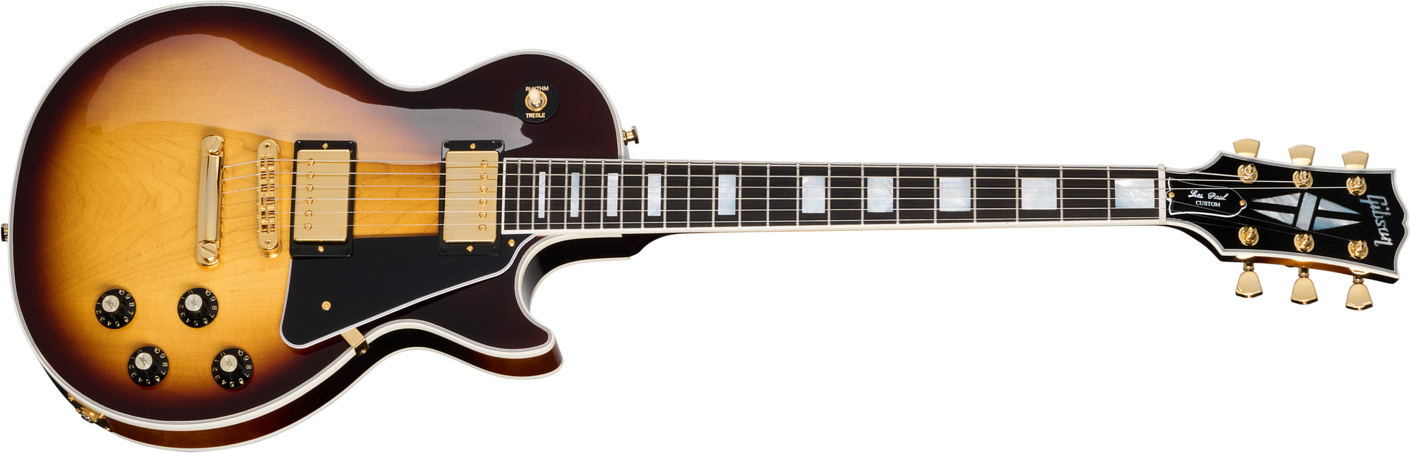 Gibson Les Paul Custom 70s 2h Ht Eb - Tobacco Burst - Single-Cut-E-Gitarre - Main picture