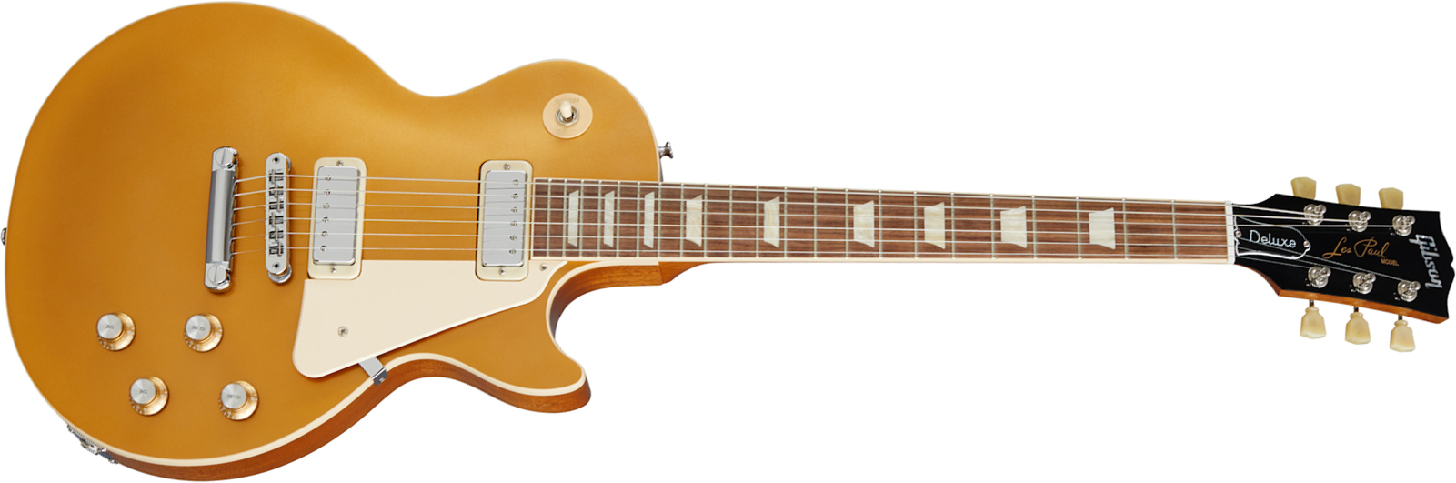 Gibson Les Paul Deluxe 70s Original 2mh Ht Rw - Gold Top - Single-Cut-E-Gitarre - Main picture