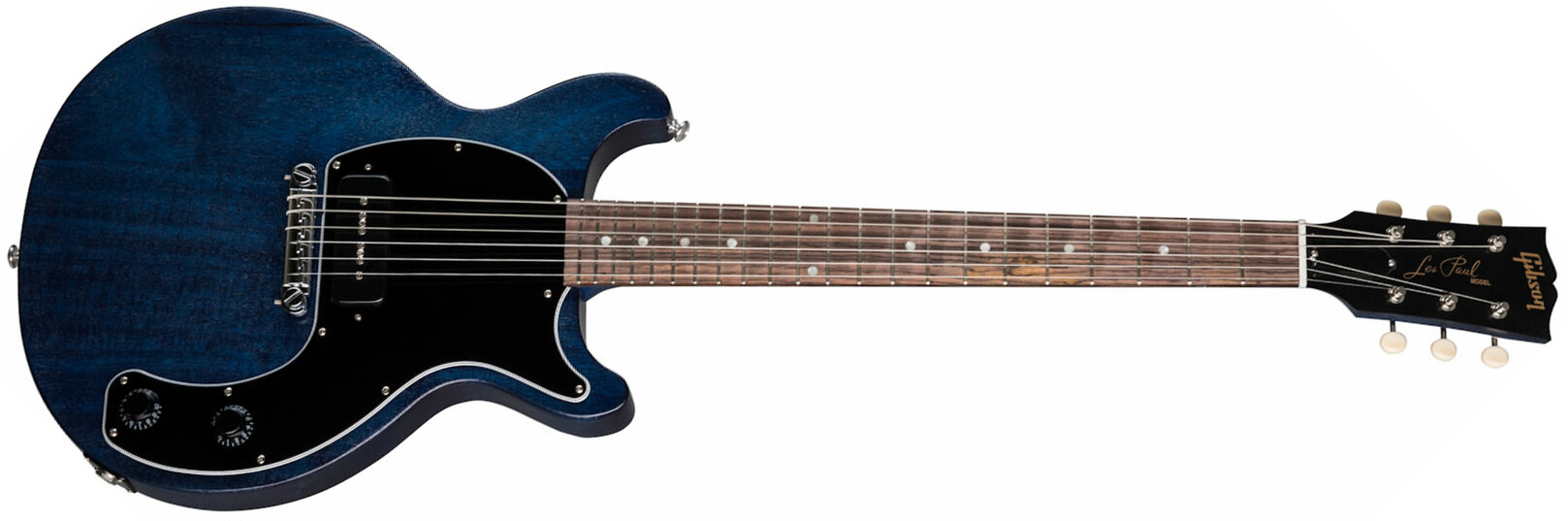 Gibson Les Paul Junior Tribute Dc Modern P90 - Blue Stain - Double Cut E-Gitarre - Main picture