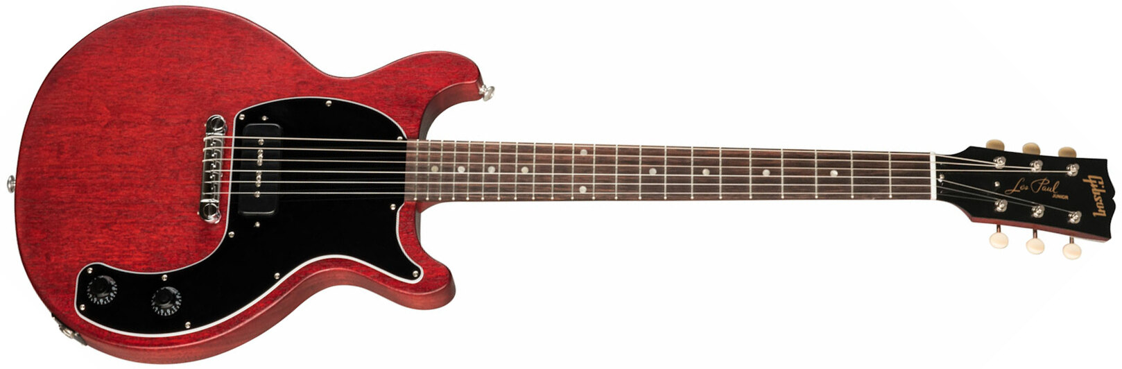 Gibson Les Paul Junior Tribute Dc Modern P90 - Worn Cherry - Double Cut E-Gitarre - Main picture