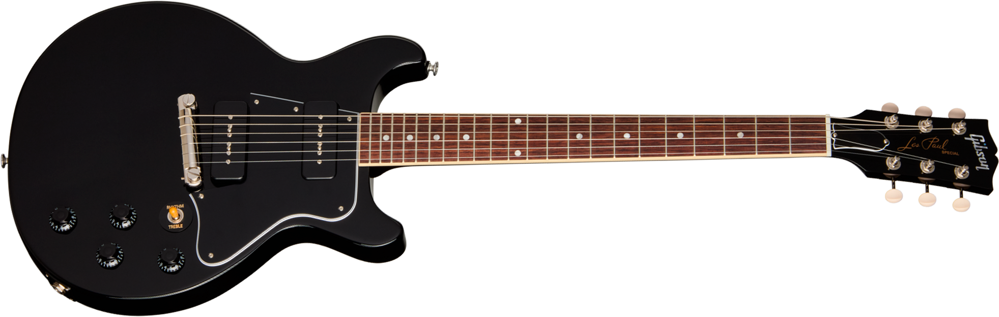 Gibson Les Paul Special Dc Usa 2s P90 Ht Rw - Ebony - Double Cut E-Gitarre - Main picture