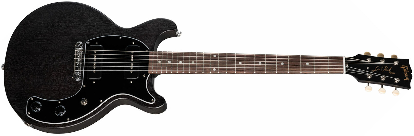 Gibson Les Paul Special Tribute Dc Modern P90 - Worn Ebony - Double Cut E-Gitarre - Main picture