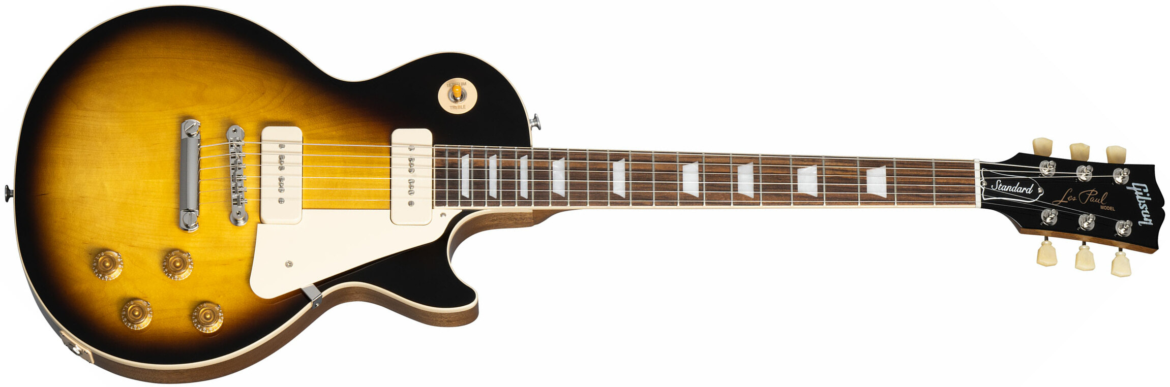 Gibson Les Paul Standard 50s P90 Original 2p90 Ht Rw - Tobacco Burst - Single-Cut-E-Gitarre - Main picture