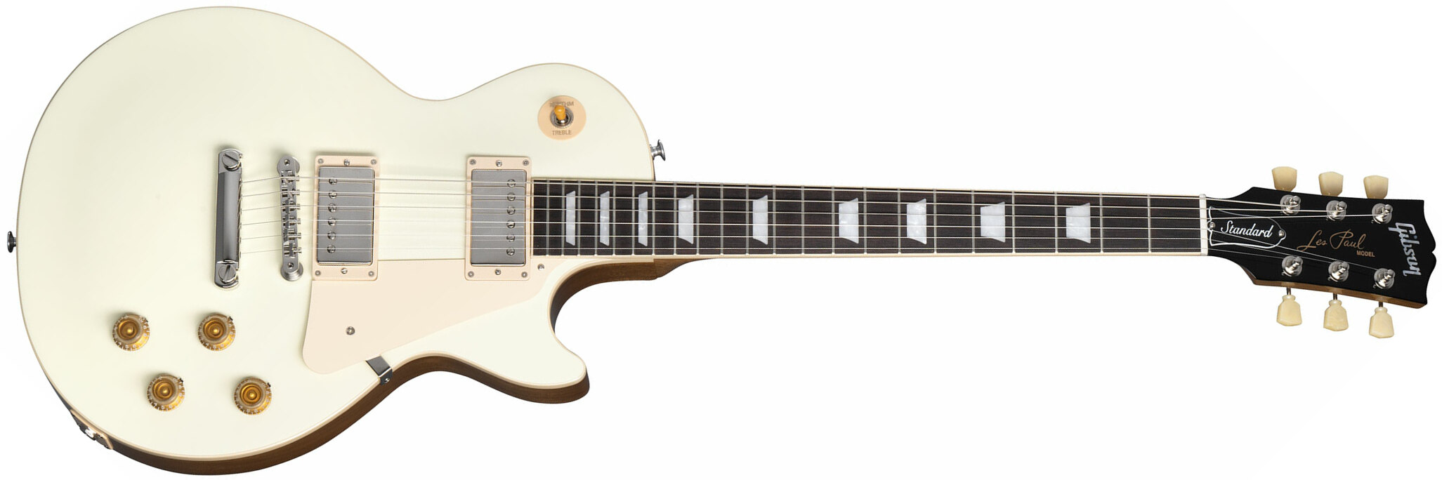 Gibson Les Paul Standard 50s Plain Top 2h Ht Rw - Classic White - Single-Cut-E-Gitarre - Main picture