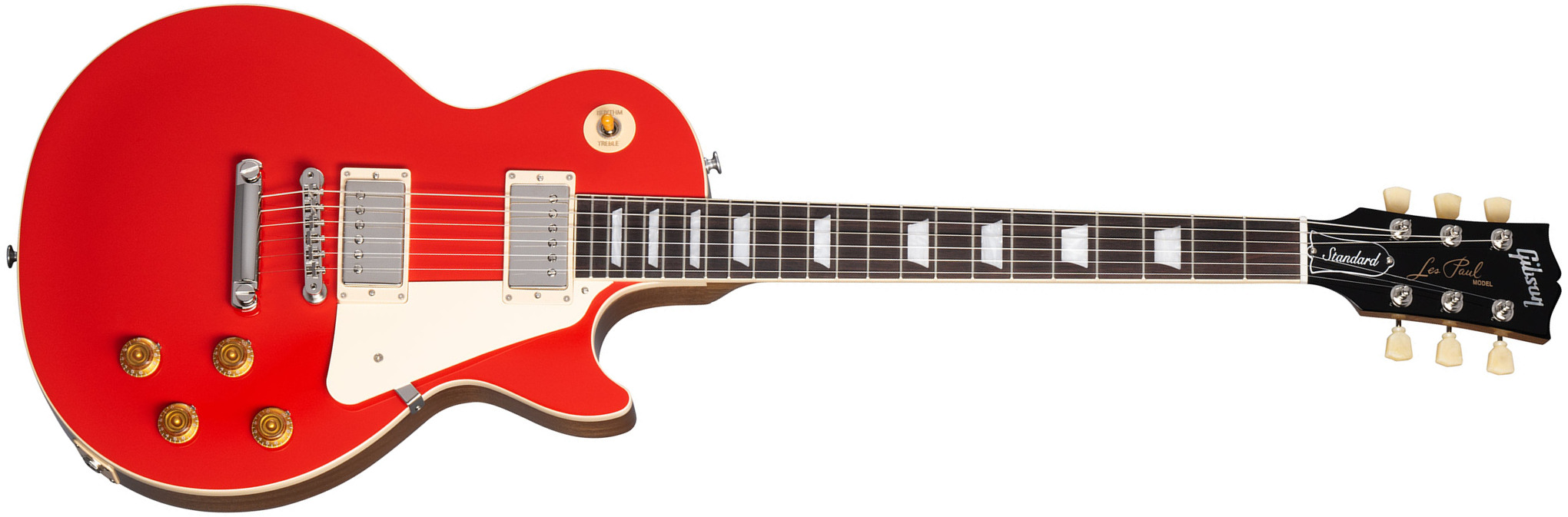 Gibson Les Paul Standard 50s Plain Top Custom Color 2h Ht Rw - Cardinal Red - Single-Cut-E-Gitarre - Main picture