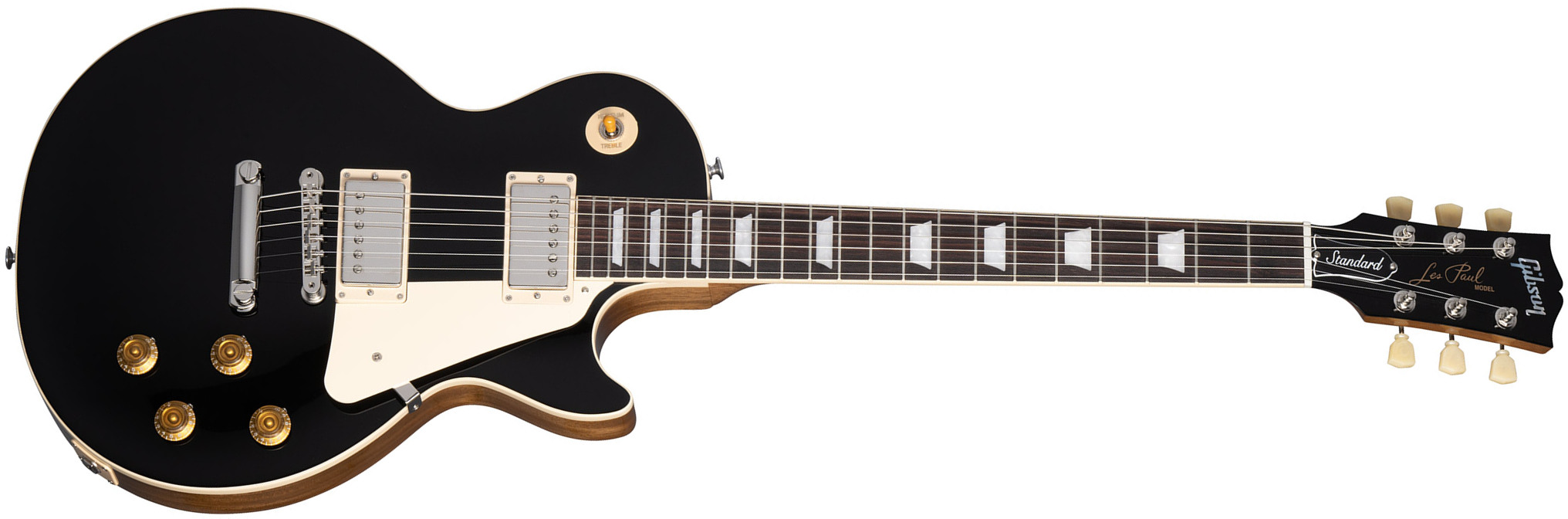 Gibson Les Paul Standard 50s Plain Top Custom Color 2h Ht Rw - Ebony - Single-Cut-E-Gitarre - Main picture