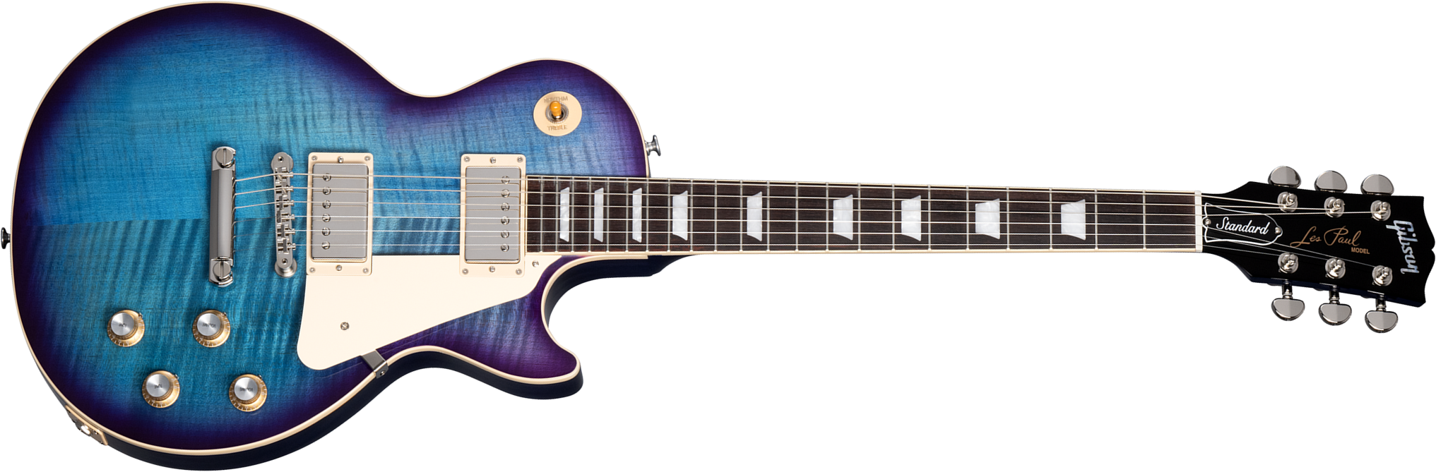 Gibson Les Paul Standard 60s Figured Original 2h Ht Rw - Blueberry Burst - Single-Cut-E-Gitarre - Main picture
