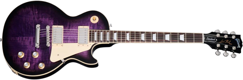 Gibson Les Paul Standard 60s Figured Original 2h Ht Rw - Dark Purple Burst - Single-Cut-E-Gitarre - Main picture