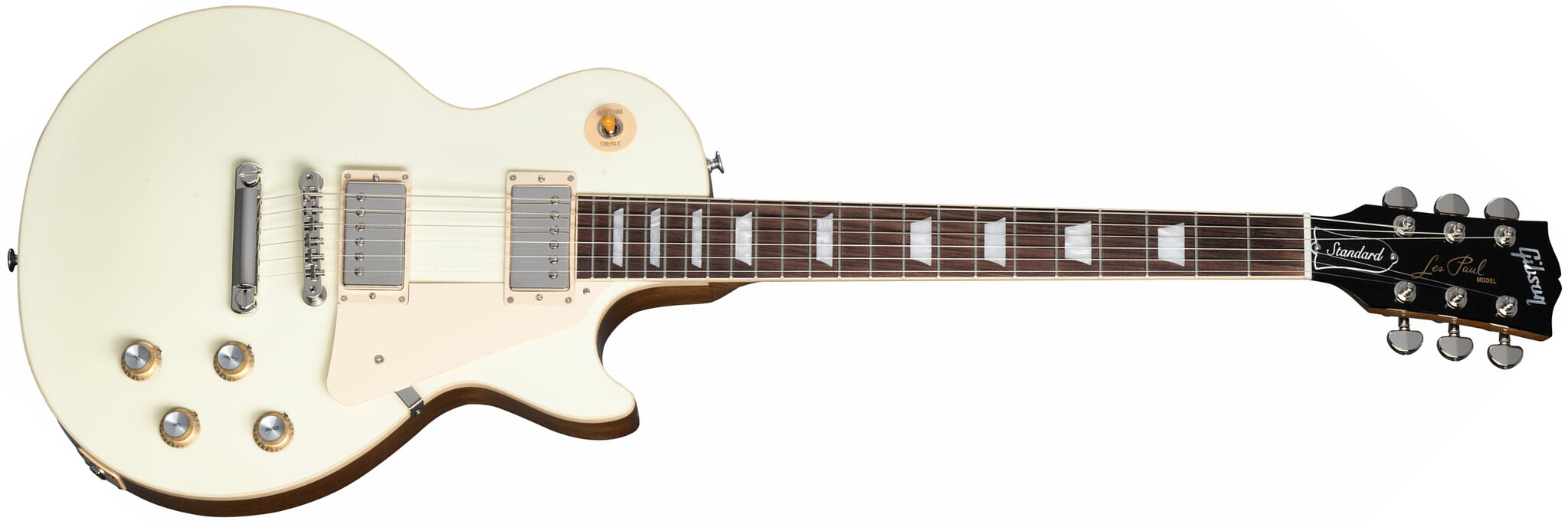 Gibson Les Paul Standard 60s Plain Top 2h Ht Rw - Classic White - Single-Cut-E-Gitarre - Main picture