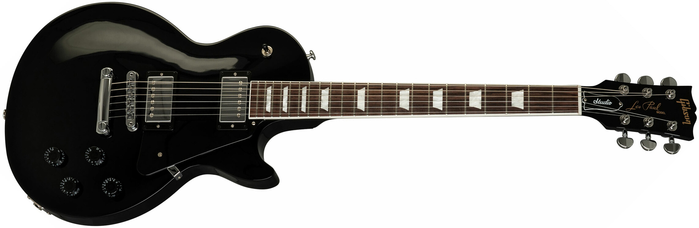Gibson Les Paul Studio 2019 Hh Ht Rw - Ebony - Single-Cut-E-Gitarre - Main picture