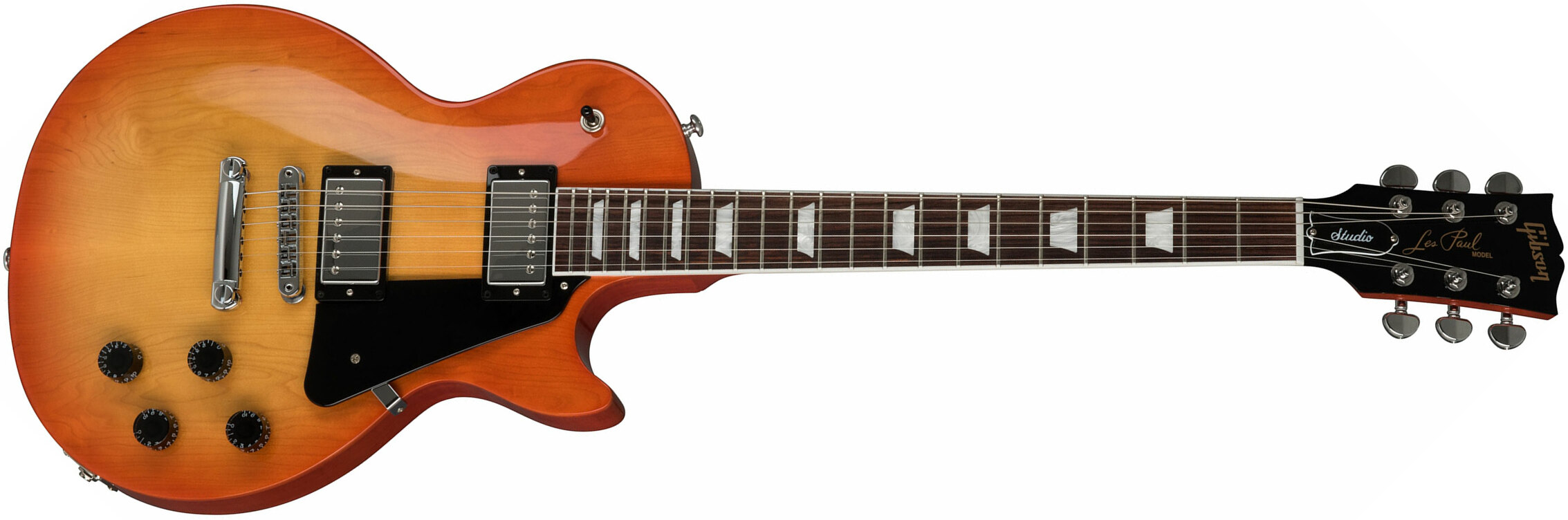 Gibson Les Paul Studio 2019 Hh Ht Rw - Tangerine Burst - Single-Cut-E-Gitarre - Main picture