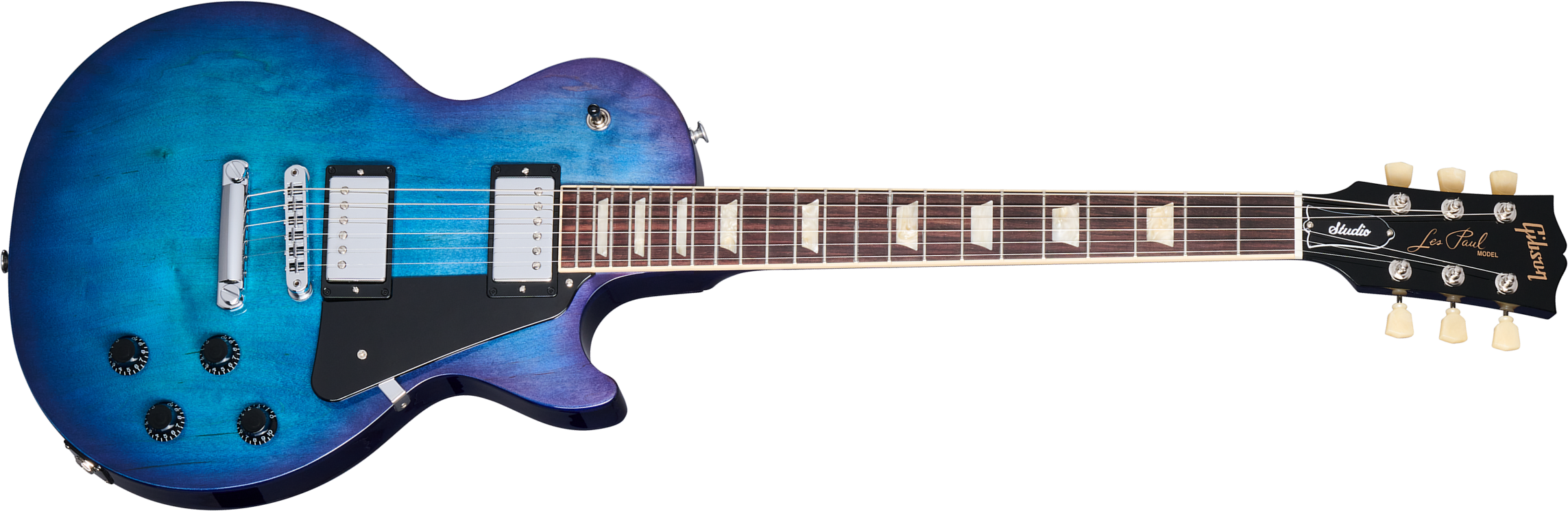 Gibson Les Paul Studio 2h Burstbucker Pro Ht Rw - Blueberry Burst - Single-Cut-E-Gitarre - Main picture