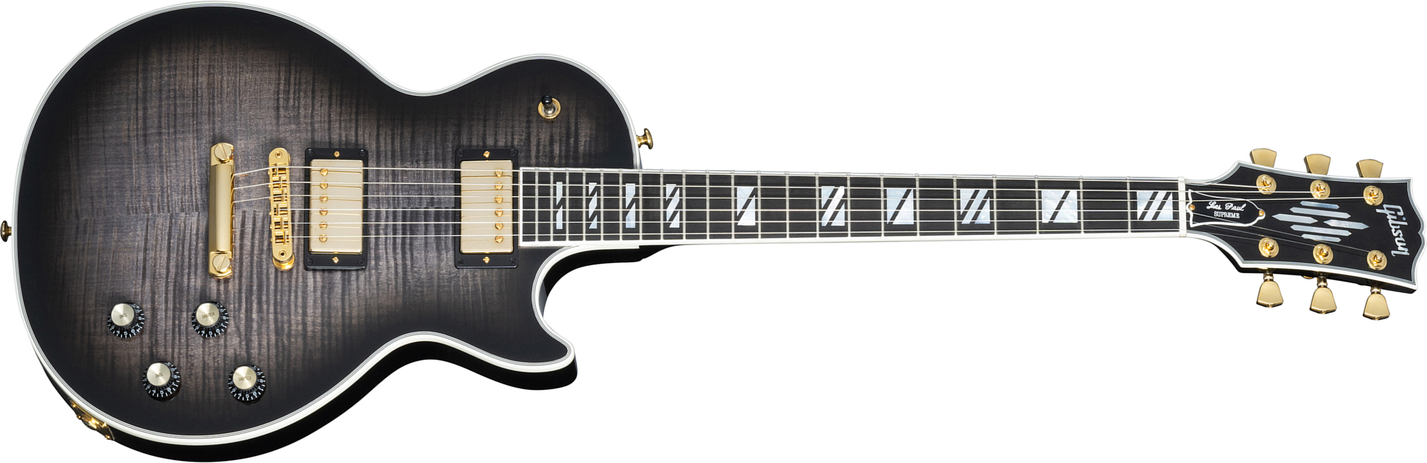 Gibson Les Paul Supreme 2023 2h Ht Eb - Transparent Ebony Burst - Single-Cut-E-Gitarre - Main picture