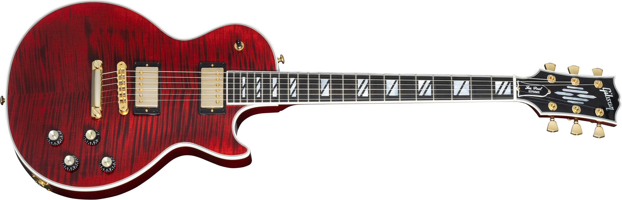 Gibson Les Paul Supreme 2023 2h Ht Eb - Wine Red - Single-Cut-E-Gitarre - Main picture