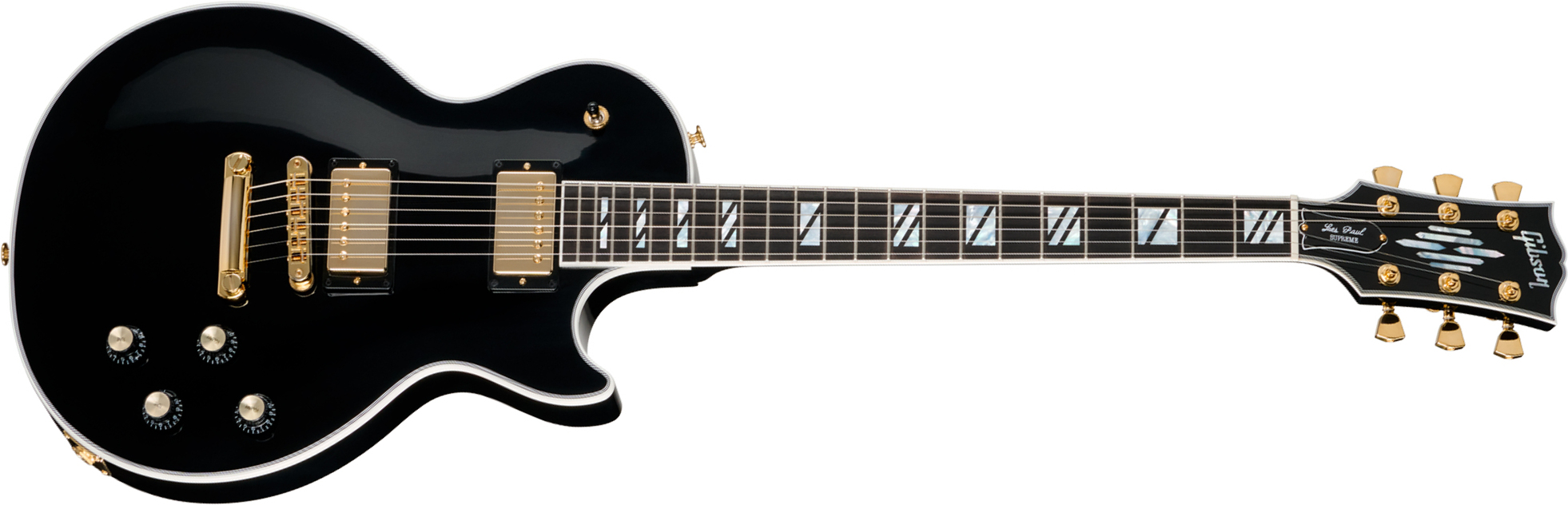 Gibson Les Paul Supreme Modern 2h Ht Eb - Ebony - Single-Cut-E-Gitarre - Main picture
