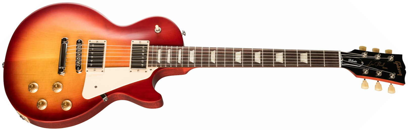 Gibson Les Paul Tribute Modern 2h Ht Rw - Satin Cherry Sunburst - Single-Cut-E-Gitarre - Main picture