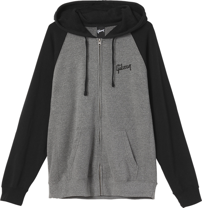 Gibson Logo Full-zip Hoodie Large Grey - L - Sweatshirt - Main picture