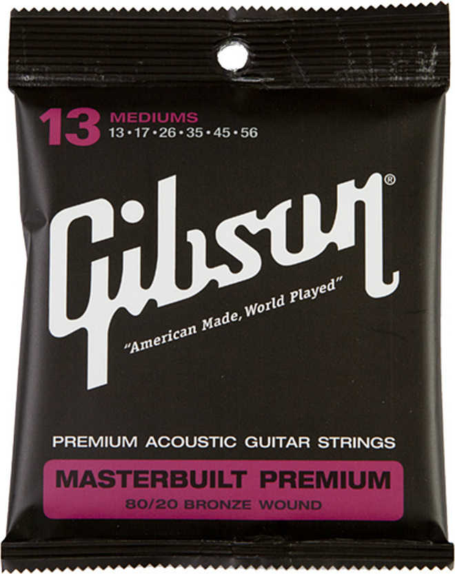Gibson Jeu De 6 Cordes Masterbuilt Premium 80/20 Brass Acoustic Sag-brs13 013.056 - Westerngitarre Saiten - Main picture