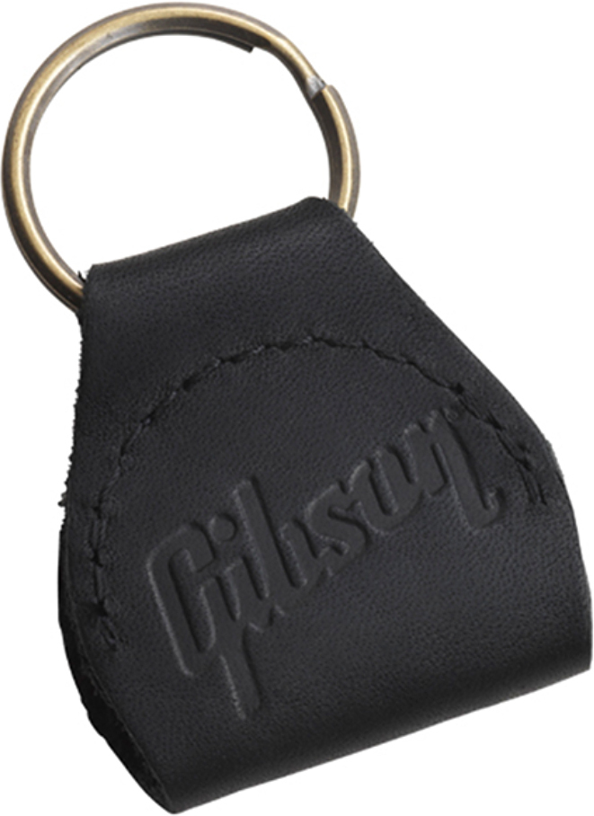 Gibson Premium Leather Pickholder Keychain Black - Plektrum Halter - Main picture